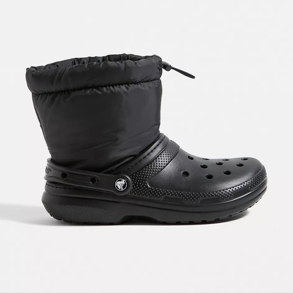 CROCS Black Puffer Lined Ankle Booties
